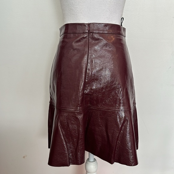 Anthropologie - Suncoo Rosie Patent Leather Skater Skirt - Picture 8 of 11